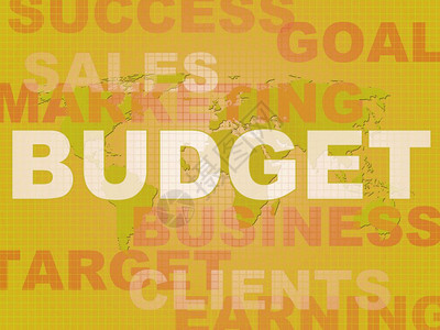 财务预算概念图标显示账户规划成功业务的开支或费用3插图图片