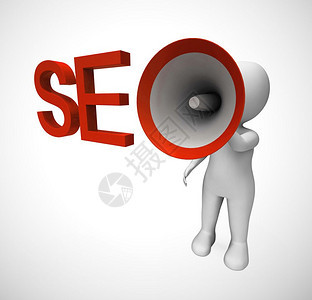 SEO概念图标是指搜索引擎对网站流量的优化偶像高清图片素材