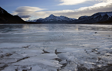 亚伯拉罕冬季冰湖形成泡沫设计背景图片