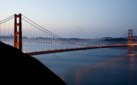 SanFransisco天线夜拍从高处摄图片