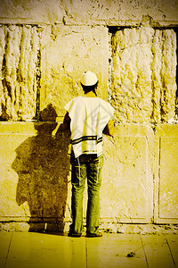 以色列耶路撒冷圣殿西墙犹太祈祷图片