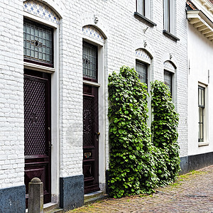 Amersfoort市历史建筑荷兰典型的砖房图片