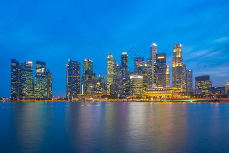 新加坡夜景建筑景观图片