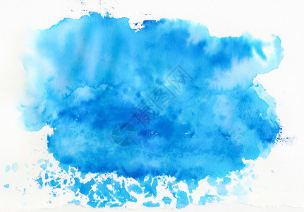 手工制作的墙纸水彩蓝色背景插图图片