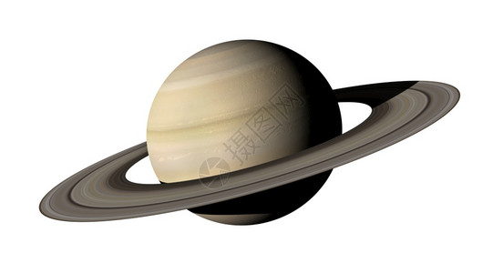 渲染白色的由美国航天局提供的这幅图像元件3D土星在白色背景上被孤立插图图片