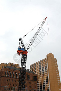 建筑物工业的造起重机和高楼建筑宾夕法尼亚费城旋转图片
