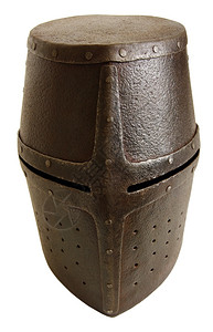 预订伪造的比赛中世纪骑士的铁头盔非常重的背景图片
