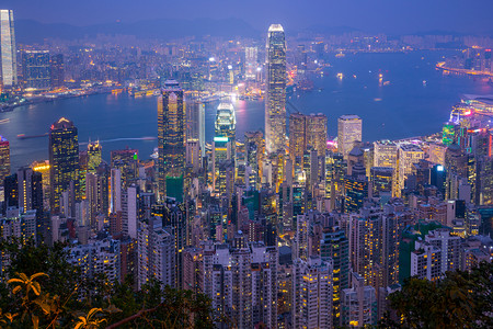 香港城市夜景图片