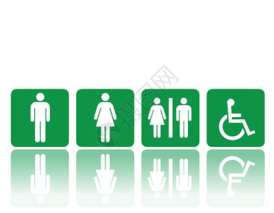 轮廓厕所洗手间盥室的符号标签为了图片