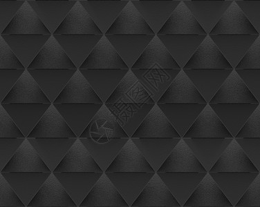 抽象的几何3d使无缝黑三角形壁背景奢华图片