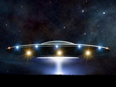 夜晚宇宙飞船3D提供夜幕背景的飞碟乌弗行图片
