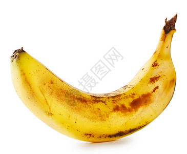 白色的水果种背景孤立的老成熟香蕉素食主义者背景图片