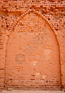 砖块帕拉佩非洲博茨瓦纳农村用烤土砖建造的旧Palapye教堂废墟建成图片