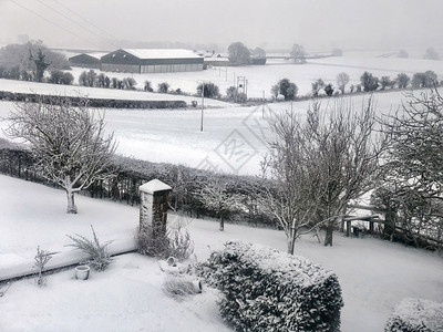 降雪农村联合王国北约克郡的冬季雪北约克郡英国图片