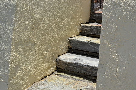 通道希腊克里特西的石阶楼梯方法灰色的图片