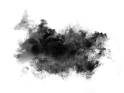 白色背景上的乌云或烟雾漫画大气层空背景图片
