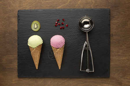 调味复制空间冰淇淋平坦的棒糖图片