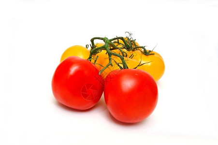 黄色和红色的西红柿图片