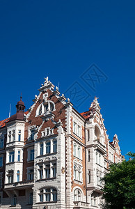 美丽的欧洲位于捷克布拉格市中心的旧美丽建筑捷克装饰风格图片