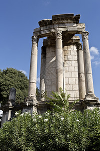 罗马的论坛Vesta寺庙意大利罗马建筑学废墟图片