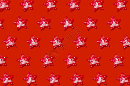 墙纸圣诞红星重复图示背景夜晚季节图片