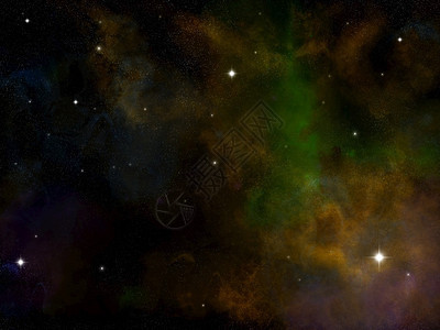 计算机在银河系中生成星云和恒场天上的太阳艺术图片