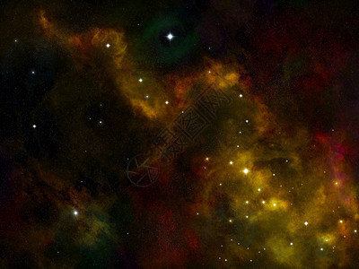 簇科学计算机在银河系中生成星云和恒场艺术图片