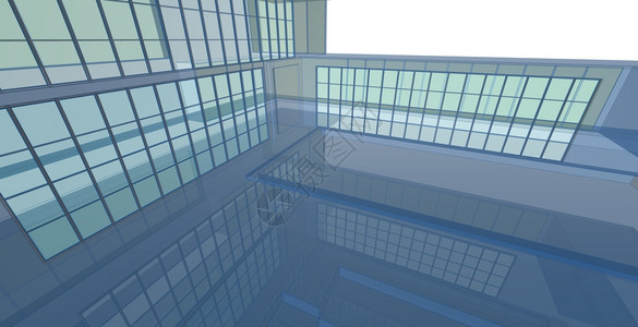 公寓现代的建筑化结构有线框架城市概念Werframe3D建筑图解学图片