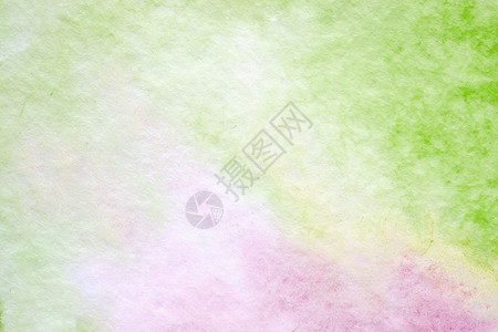 空白的颜色水彩背景艺术抽象的绿色和粉红水彩画在白皮书背景上标贴设计白色的图片