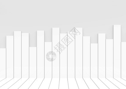 抽象的团体条纹3d造成冲撞白长栅栏墙壁和地底背景图片