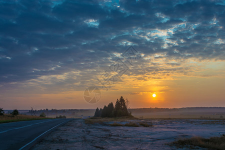 落日夕阳景观图片