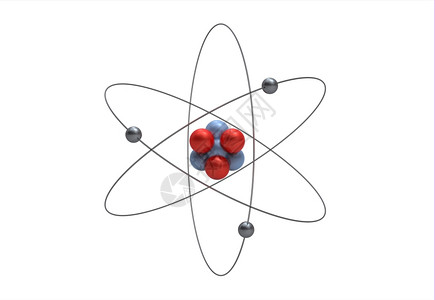 白上隔离的锂原子模型立体化表示式模一种蓝色的科学图片