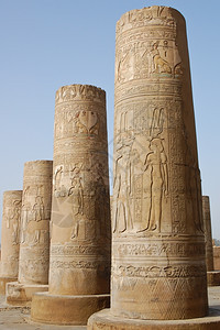 废墟埃及姆博神庙象形文字宗教的图片