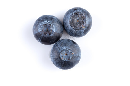 新鲜的浆果白色背景上孤立的新鲜多汁蓝莓图片
