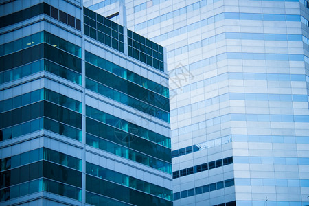 蓝色的城市景观A现代办公楼的背景建筑物图片