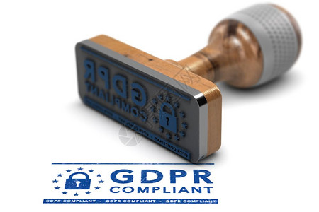 法律白色的国内生产总值欧盟一般数据保护条例遵守规定橡胶印章其文本为GDPR在白色背景3D说明D显示GDPR遵守规定欧盟一般数据保图片