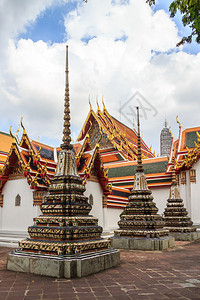 宗教泰国曼谷WatPho的Stupas佛塔切图蓬图片