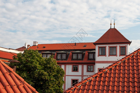 城市欧洲布拉格旧城传统红色屋顶布拉格老城历史图片