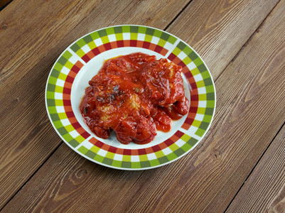 劳斯莱BraciolediManza意大利番茄酱牛肉卷颤音布拉西奥勒图片