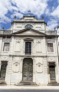 三方巅峰古典18世纪最初几年在葡萄牙里斯本阿尔坎塔拉建造的卡莫德赖梅夫人大教堂CondesdaRibeiraGrande三边外观图片