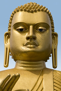 三角形斯里兰卡岛Dambulla的金佛雕像宗教寺庙图片