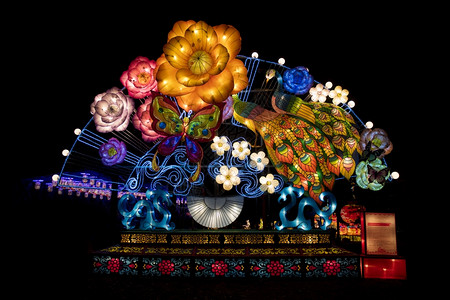 自贡灯会传统新年灯会背景