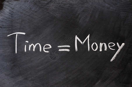 时间是钱写在黑板上现金书面投资图片