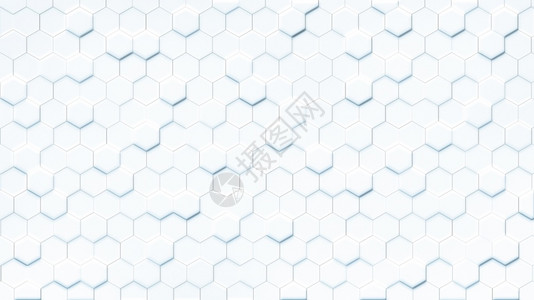 六角形使成为技术3d带有六边形全屏的抽象白色背景背景图片