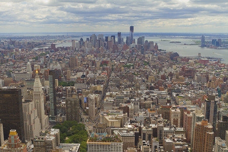 美国纽约市航空战游客皇后区曼哈顿图片