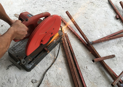 焊接使用钢切割刀的人工作火焰制造业图片