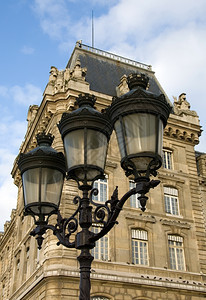 屋顶法国巴黎街灯投球建造图片