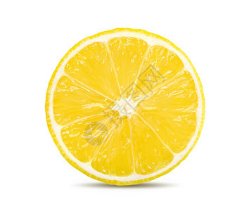 孤立在白色背景上的柠檬片食物颜色有机的图片