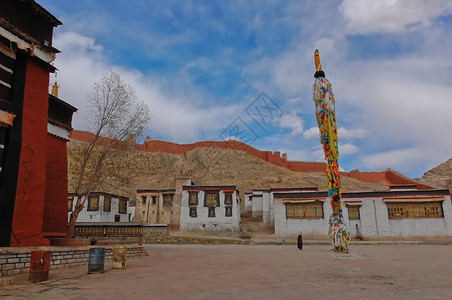 宗教的Gyantse的Palco修道院建造帕尔乔图片