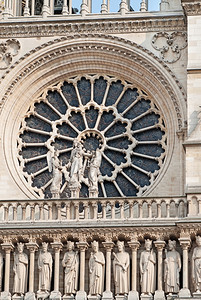 来自巴黎Cathedrale圣母院的罗塞特欧洲巴黎圣母院大教堂图片